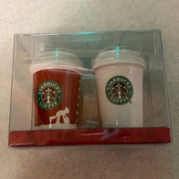 Starbucks Holiday 2006 Christmas Ornament Pair